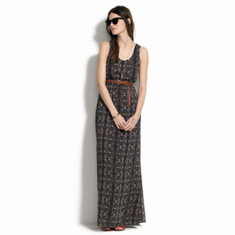 Madewell Black and White Maxi Dress
